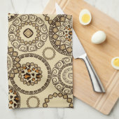 アフリカのチータの皮パターン3 キッチンタオル (四つ折り)