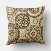 アフリカのチータの皮パターン3 クッション (裏面)