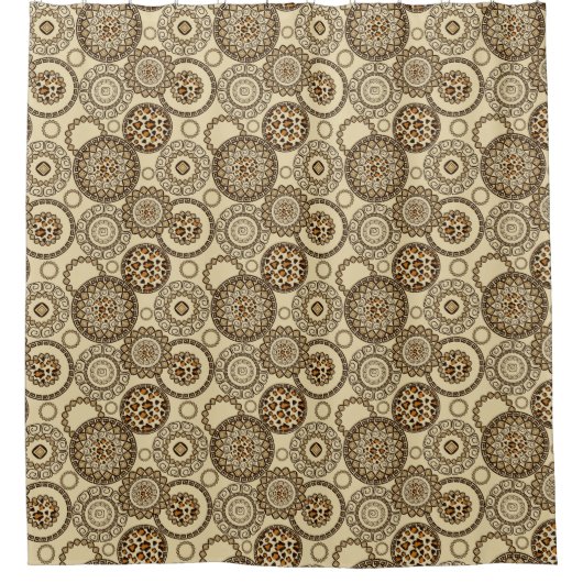 アフリカのチータの皮パターン3 シャワーカーテン (正面)