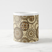アフリカのチータの皮パターン3 ジャンボコーヒーマグカップ (正面)