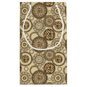 アフリカのチータの皮パターン3 スモールペーパーバッグ (裏面)