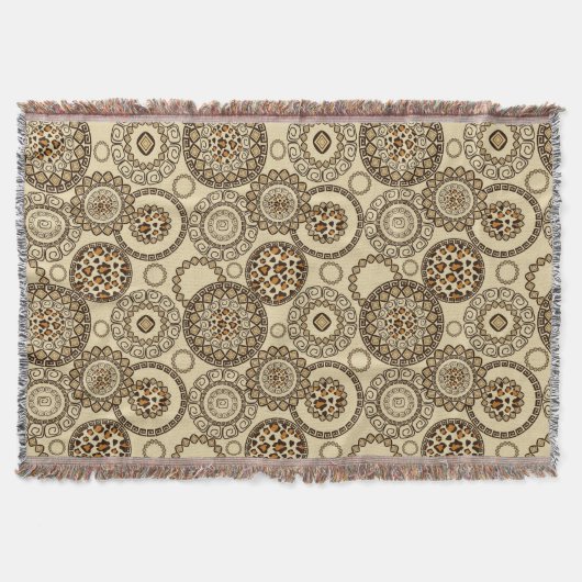 アフリカのチータの皮パターン3 スローブランケット (正面)