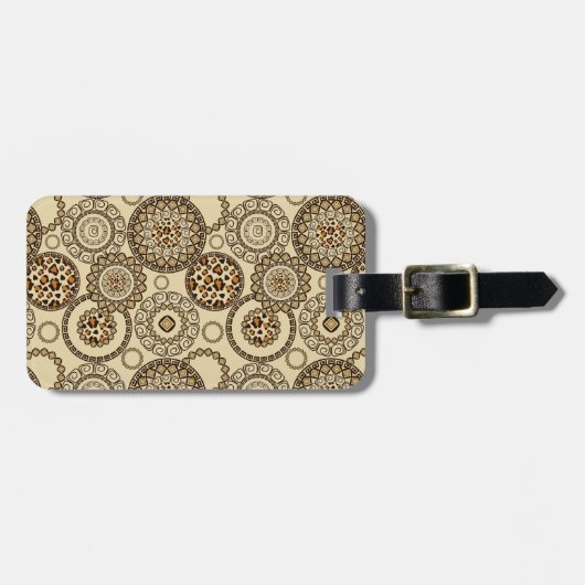 アフリカのチータの皮パターン3 ラゲッジタグ (正面横)