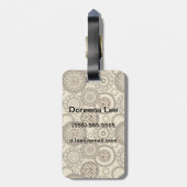 アフリカのチータの皮パターン3 ラゲッジタグ (裏面縦)