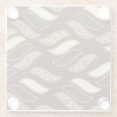 アフリカのチータの皮パターン ガラスコースター (裏面)