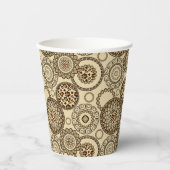 アフリカのチーターの皮の模様3 紙コップ (正面)