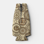 アフリカのチーターの皮膚のパターン3 ボトルクーラー (裏面)