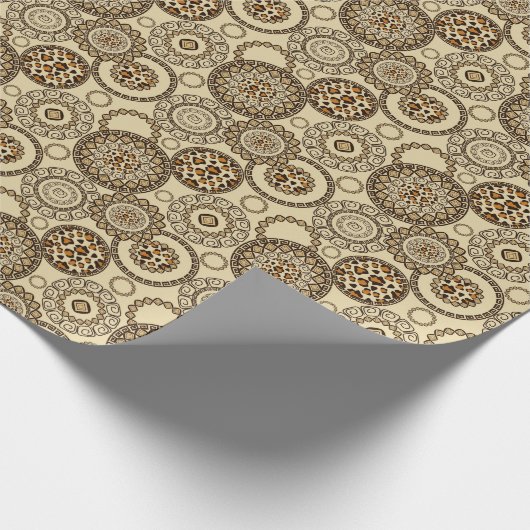 アフリカのチーターの皮膚のパターン3 ラッピングペーパー (角)