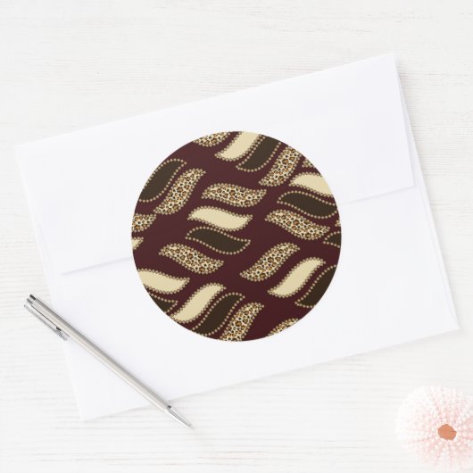 アフリカのチーターの皮膚パターン ラウンドシール (封筒)