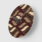 アフリカのチーターの皮膚パターン ラウンド壁時計 (傾斜)