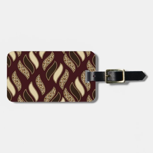 アフリカのチーターの肌の模様 ラゲッジタグ (正面横)