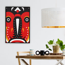 アフリカのティキ族 メタルプリント