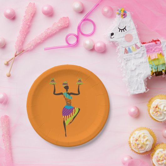 アフリカのテーマのディナー・パーティから ペーパープレート (パーティー)