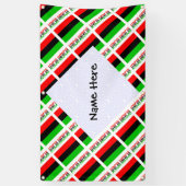 アフリカのディアスポラまたはアメリカ国旗のタイル個人用 横断幕 (縦)