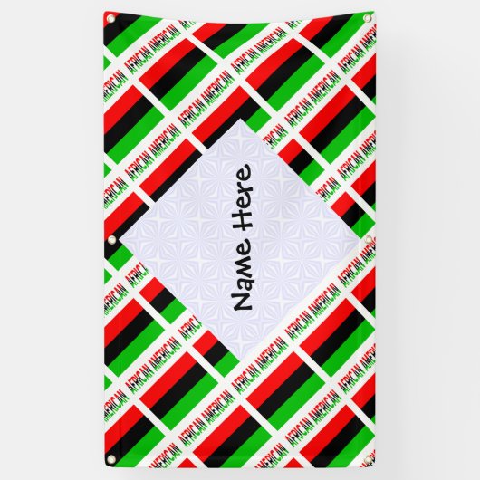 アフリカのディアスポラまたはアメリカ国旗のタイル個人用 横断幕 (縦)
