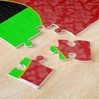 アフリカのディアスポラ・エンジェル国旗の赤パーソナライズされた白 ジグソーパズル