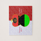 アフリカのディアスポラ・エンジェル国旗の赤パーソナライズされた白 ジグソーパズル (縦)