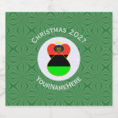 アフリカのディアスポラ・エンジェル・クリスマスパーソナライズされた国旗 スパークリングワインラベル (シングルラベル)