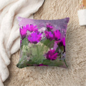 アフリカのデイジーで壁の藍色 クッション (ブランケット)