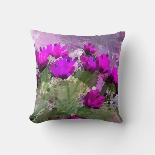 アフリカのデイジーで壁の藍色 クッション (正面)