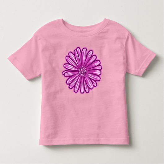 アフリカのデイジーの花、リアルなイラストレーション トドラーTシャツ (正面)