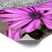 アフリカのデイジー花フレーム自分の写真を作成 ポスター (角)