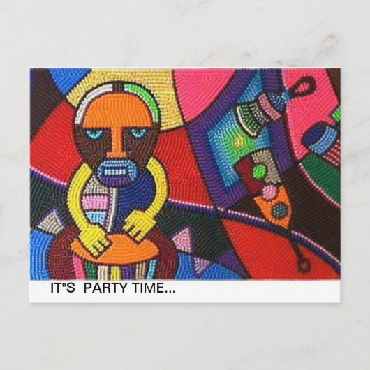 アフリカのデザインのカード ポストカード (正面)