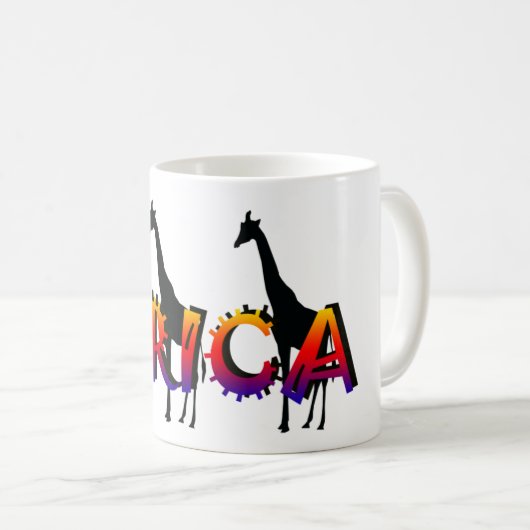 アフリカのデザインの野性生物のサファリのマグ コーヒーマグカップ (正面右)