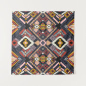 アフリカのトライバルパターンアステカパターン タペストリー (正面(横))