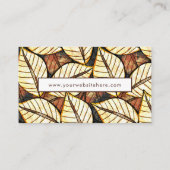 アフリカのトロピカル葉エグゼクティブシック 名刺 (裏面)