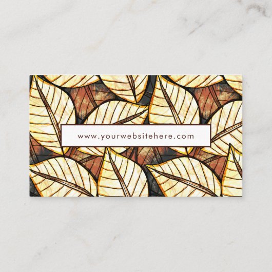 アフリカのトロピカル葉エグゼクティブシック 名刺 (裏面)