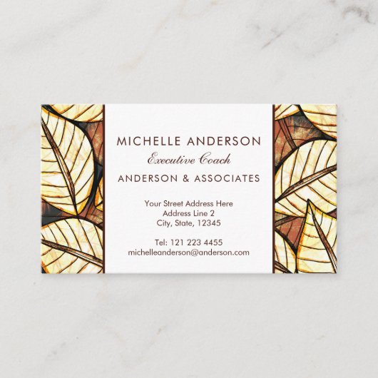 アフリカのトロピカル葉エグゼクティブシック 名刺 (正面)