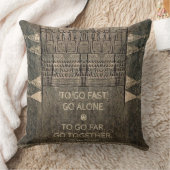 アフリカのドア彫刻枕 クッション (ブランケット)