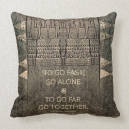 アフリカのドア彫刻枕 クッション