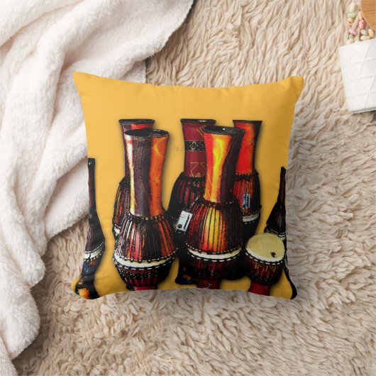 アフリカのドラム クッション (ブランケット)