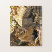 アフリカのノーブル・ライオン。 ジグソーパズル (縦)