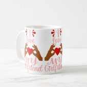 アフリカのハートは恋人の恋愛バレンタインデー コーヒーマグカップ (正面左)