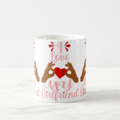 アフリカのハートは恋人の恋愛バレンタインデー コーヒーマグカップ (中央)