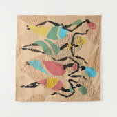 アフリカのバレンタインのダンス、アフリカの女性パターン タペストリー (正面(横))