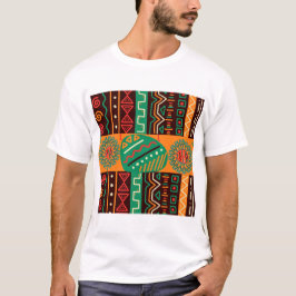 アフリカのパターンとオーナメント Tシャツ