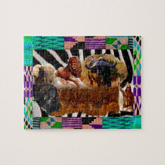 「アフリカのパターン」 ジグソーパズル (横)