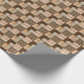 アフリカのパッチワーク象:装飾的な質感 ラッピングペーパー (角)