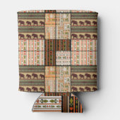 アフリカのパッチワーク象:装飾的な質感 缶クーラー (裏面)