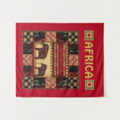 アフリカのパッチワーク タペストリー (正面(横))