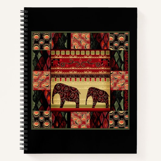 アフリカのパッチワーク ノートブック (正面)