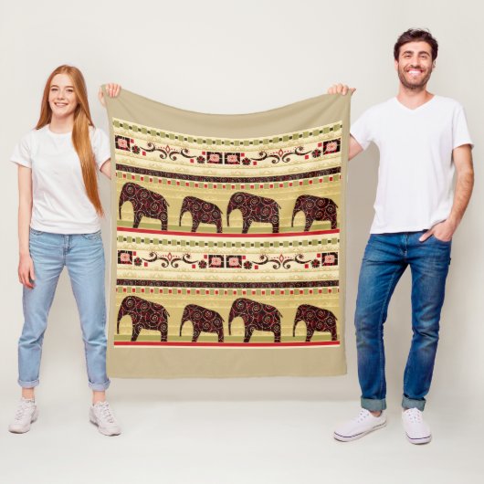 アフリカのパッチワーク フリースブランケット (インサイチュ)