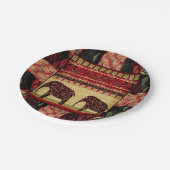 アフリカのパッチワーク ペーパープレート (アングル)