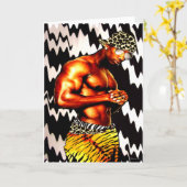 アフリカのヒップホップ カード (黄色い花)