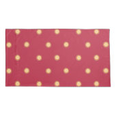 アフリカのヒマワリ – 緋色の金ゴールド – キングピローケース 枕カバー (裏面-左)