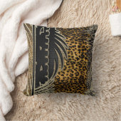 アフリカのヒョウが動いている クッション (ブランケット)
